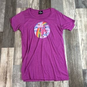 Las Vegas, Welcome to the Strip, Pink Womens Large Tshirt, Unicorn Flamingo